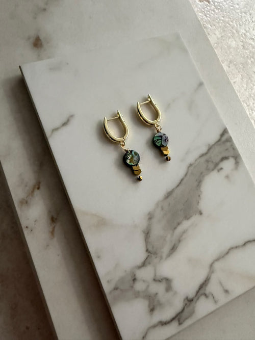 Aretes abulón circulo