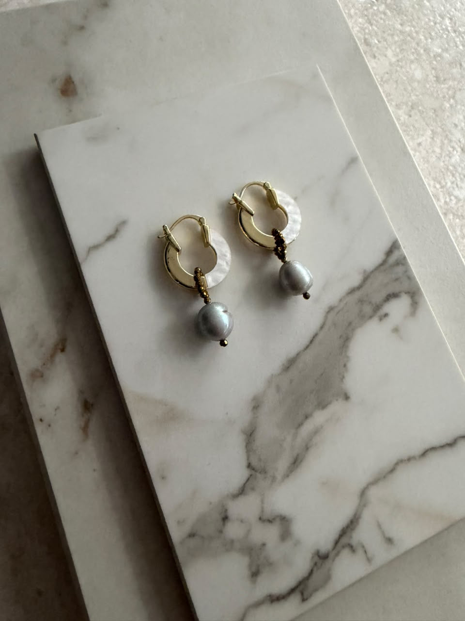 Aretes una perla arracada blanca