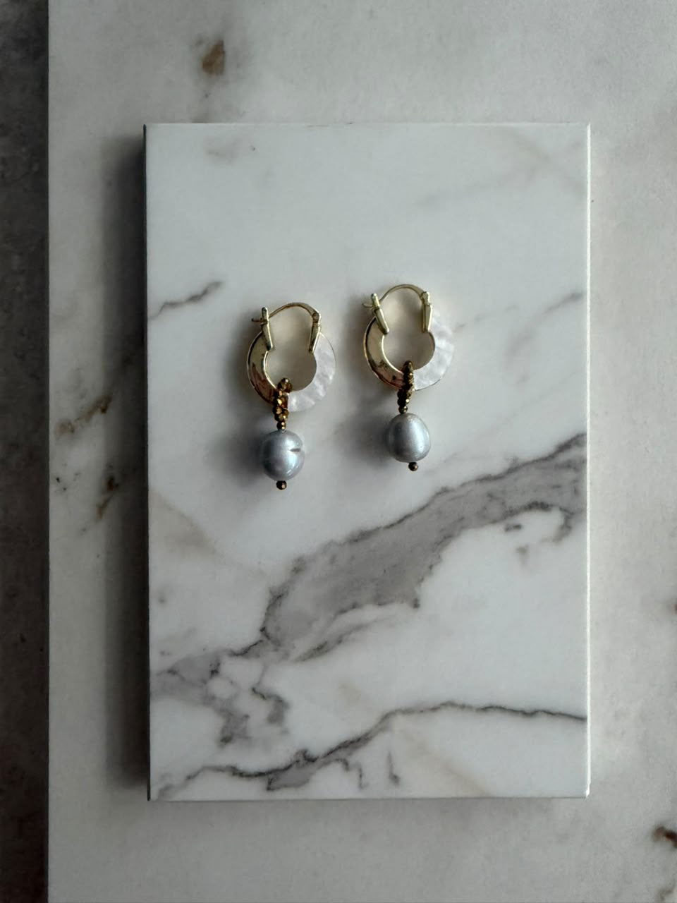 Aretes una perla arracada blanca
