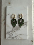 Aretes hoja chaquira