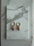 Aretes piedra rosa chica