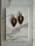 Aretes hoja chaquira