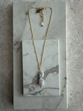 Collar 2 perlas barrocas