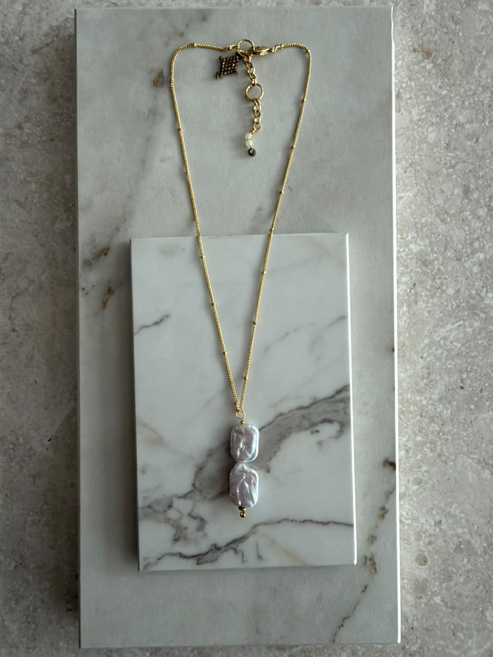 Collar 2 perlas barrocas