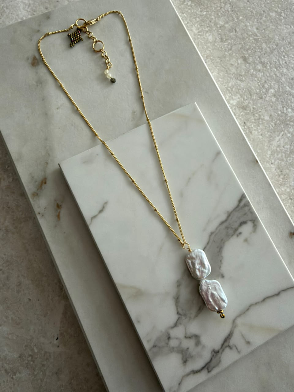Collar 2 perlas barrocas