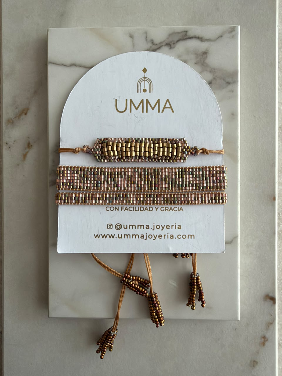 Kit 3 pulseras de chaquira