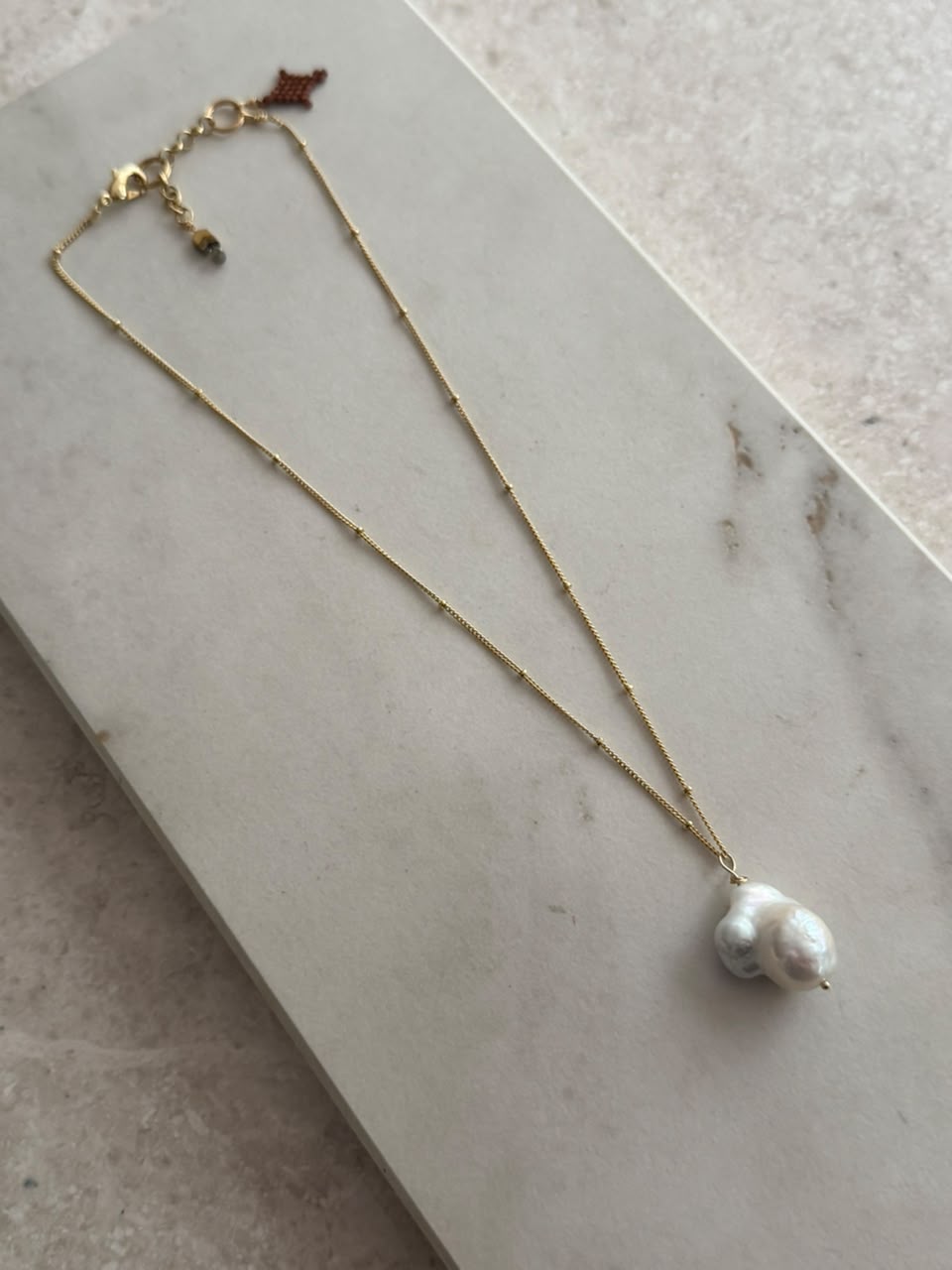 Collar cadena perla