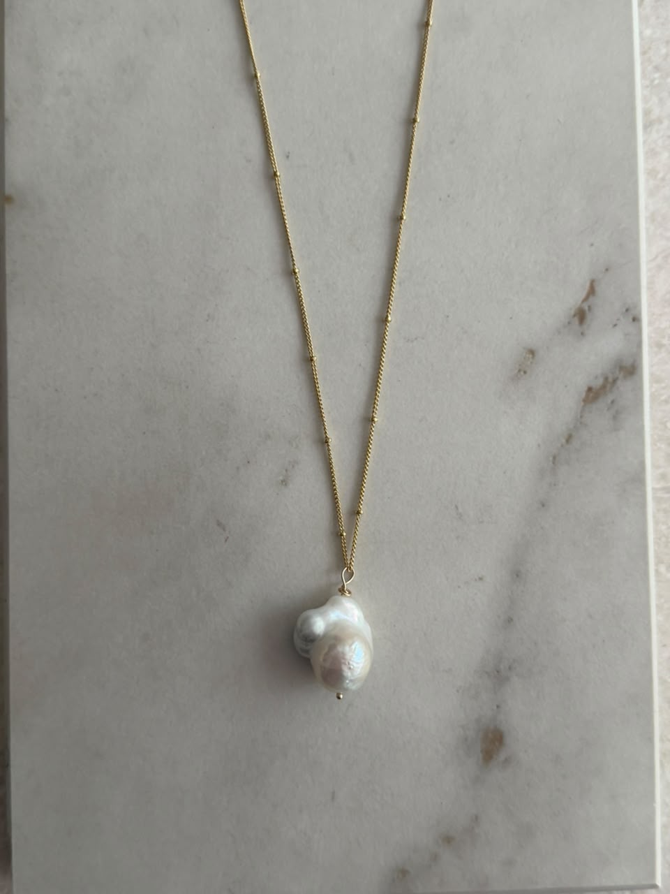 Collar cadena perla